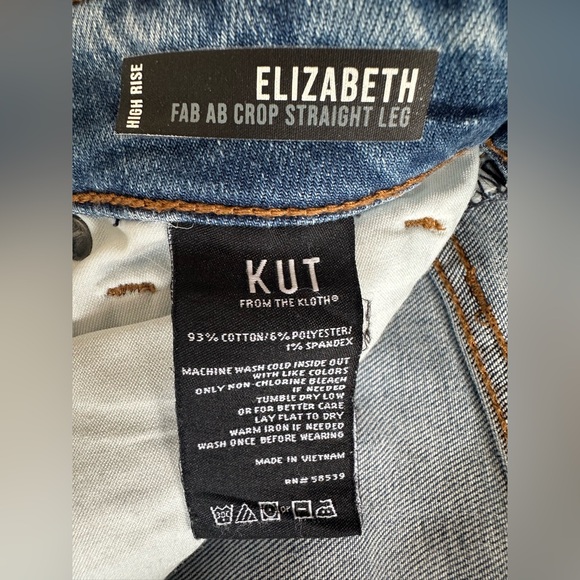 EUC🖤Kut from the Kloth Elizabeth Fab Ab High Waisted Ankle Straight Leg 0 - Picture 8 of 8